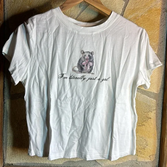 I’m Literally Just A Girl 🐀 Crop Top - Picture 5 of 8